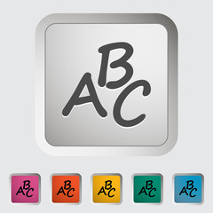 Alphabet. Single icon. Vector illustration.