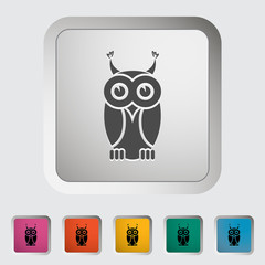 Owl icon. Single icon. Vector illustration.
