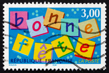 Postage stamp France 1997 Happy Holiday, Announcement