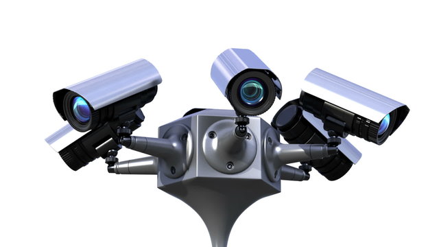 total control, rotating surveillance cameras, seamless loop