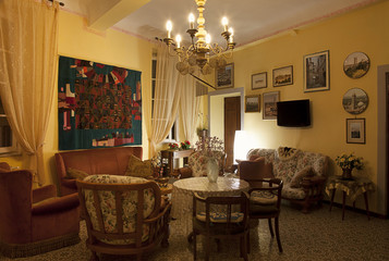 Living room at evening