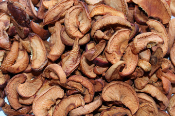 background from pieces of dried apples