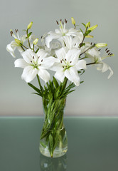 Vase of white lilies © linkova