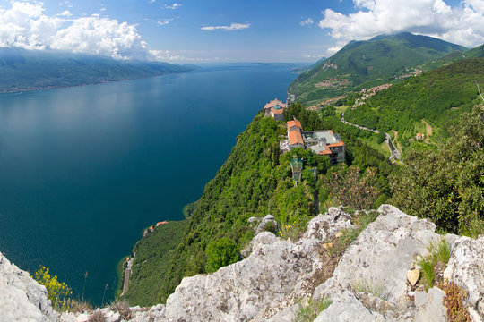 Madonna di Montecastello, Tignale, Gardasee, Aussicht, Mann