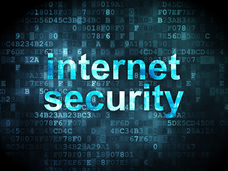 Obraz premium Safety concept: Internet Security on digital background