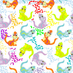 Dragons seamless pattern