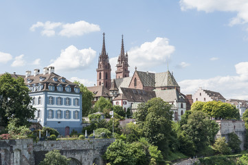 Fototapeta na wymiar Basel, Grossbasel, z katedry, Szwajcaria