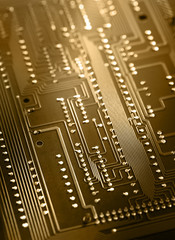 Electrical cardboard closeup in toning