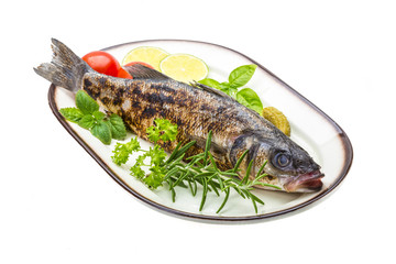 Roasted seabass