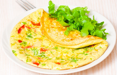 omelet with vegetables