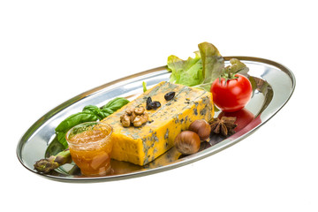 Gold cheese with mould