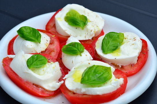 Mozzarella di bufala and tomato salad