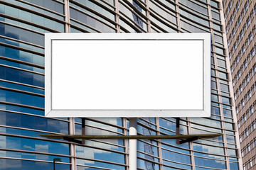 Blank Billboard and Office Buildings