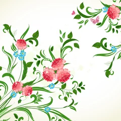 Foto op Plexiglas floral ornament  for your design © Aloksa