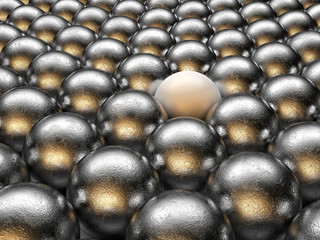 metallic balls