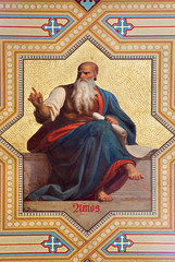 Vienna - Fresco of Amos prophets in Altlerchenfelder church