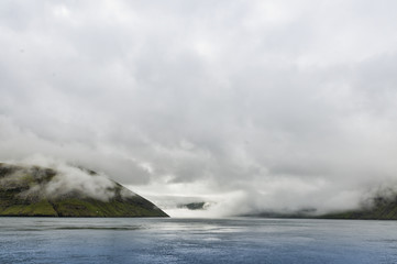 Landscape in Vestmannasund in the Faroe Islands