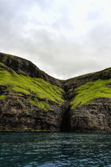 Mountain landscapeat the Vestmanna Cliffs in the Faroe Islands