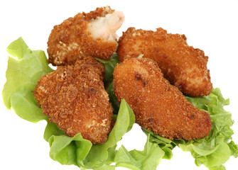 scampi isolated on white