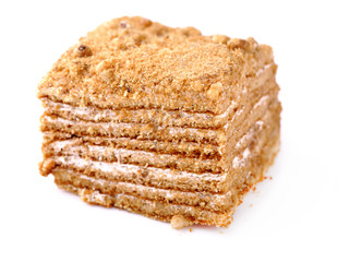 honey cake isolated