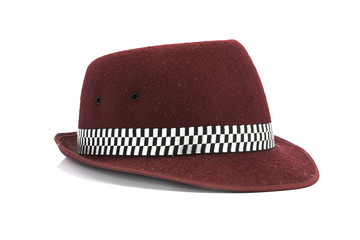 fashion hat on a white background