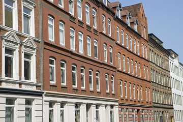 Gründerzeitfassaden in Kiel, Deutschland