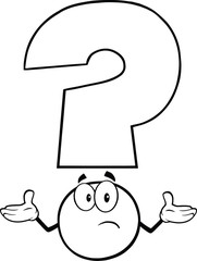 Black and White Question Mark With A Confused Expression