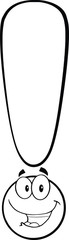 Black and White Exclamation Mark Cartoon Character