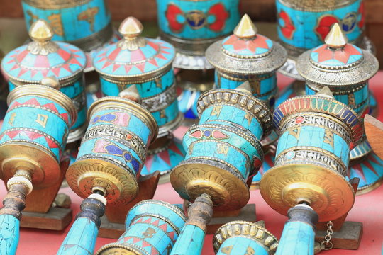 Buddhist prayer wheels-Pashupatinath-Kathmandu-Nepal. 0301