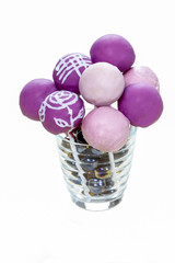 Violet, lilac and pink cake pops