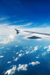 Obraz premium Aerial sky and clouds background