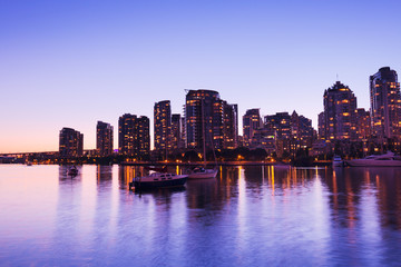 City Skyline at Sunset