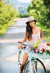 Beautiful Girl on Bike