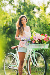 Beautiful Girl on Bike