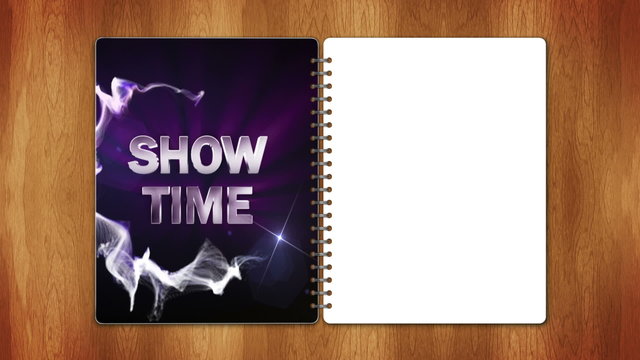 Show Time Text in Book and Empty White Page