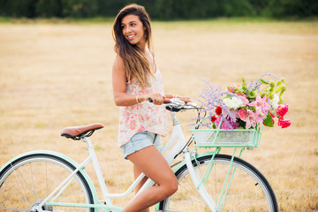 Beautiful Girl on Bike