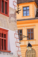 Traditional houses in Transylvania, Sighisoara, Romania