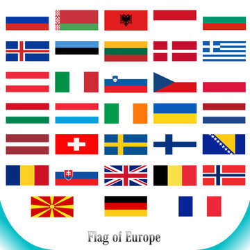 Flags set of Europe