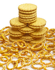 Cookies on a white background