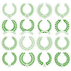 vector collection of laurel wreaths