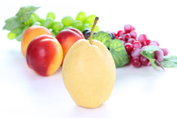 ripe pear and other fruits