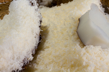 coconut on a wooden background