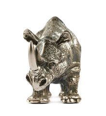 Fototapeta premium Rhinoceros rhino sculpture isolated