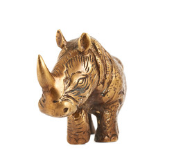 Fototapeta na wymiar Rhinoceros rhino sculpture isolated