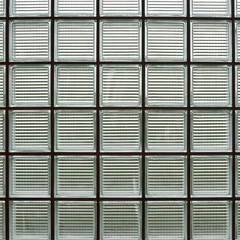 Glass brick wall fragment