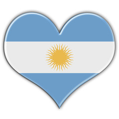 Coração com a bandeira da Argentina