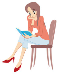 読書をする女性