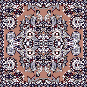 Traditional ornamental floral paisley bandanna