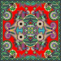 Poster Traditional ornamental floral paisley bandanna © Kara-Kotsya