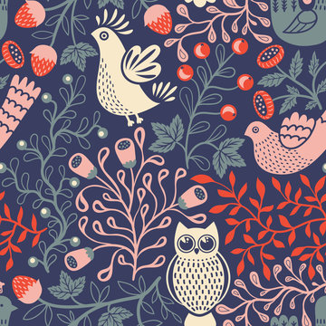 Fototapeta Floral seamless pattern